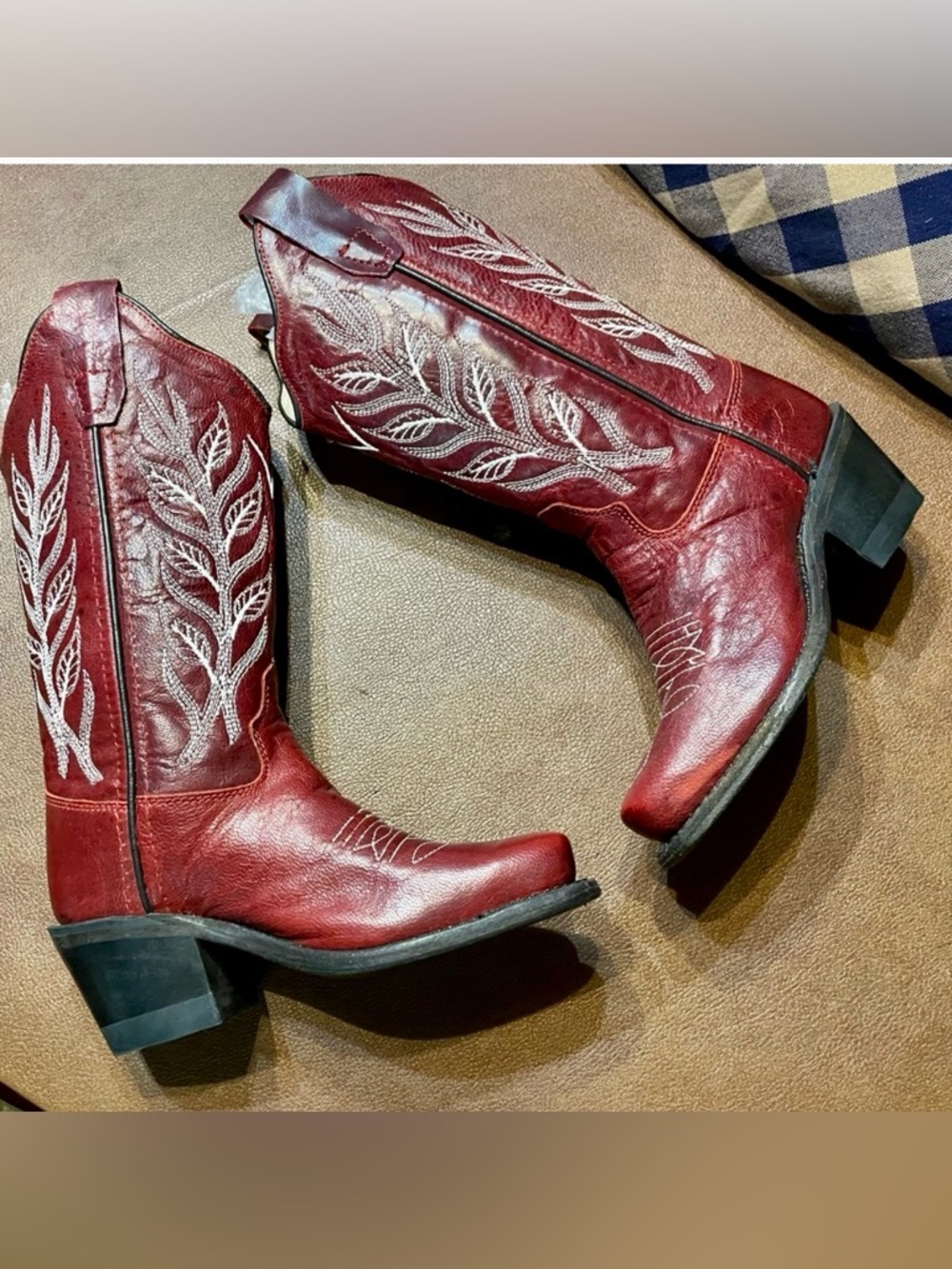 OLD WEST CHILDRENS COWBOY BOOTS -maroon
